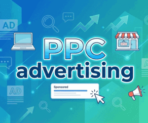 Feature image showing PPC advertising concept with online ads, clicks, and small business digital marketing elements.
